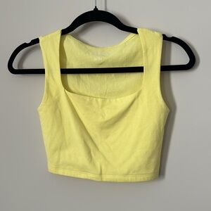 NWOT Wild Fable Yellow Sleeveless Crop Tank Top